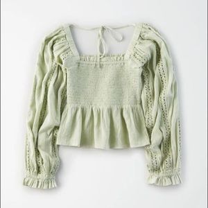 Light Green AE Flowy Top